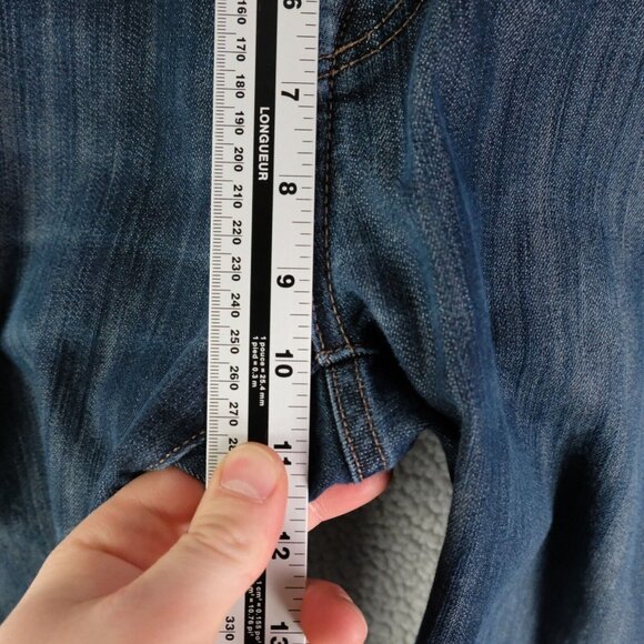 34 Heritage Jeans Mens 32X28 Blue Stone Wash Courage Mid Rise Straight Stretch - Picture 7 of 12